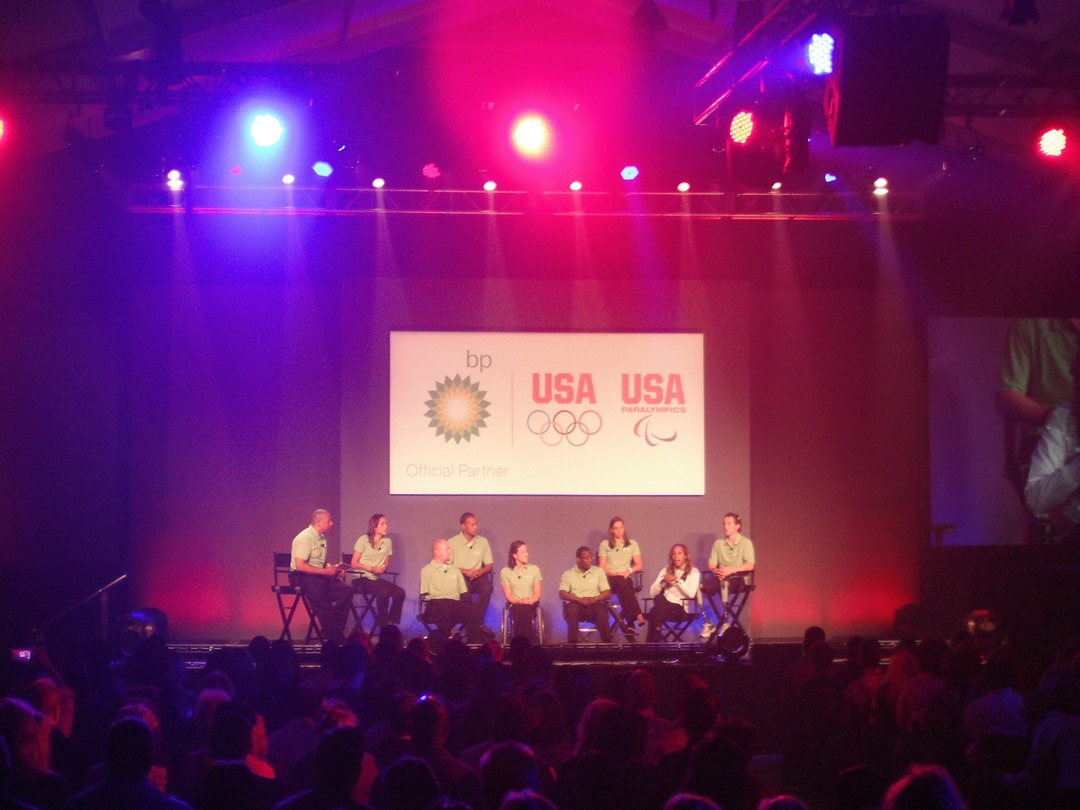olympians on stage